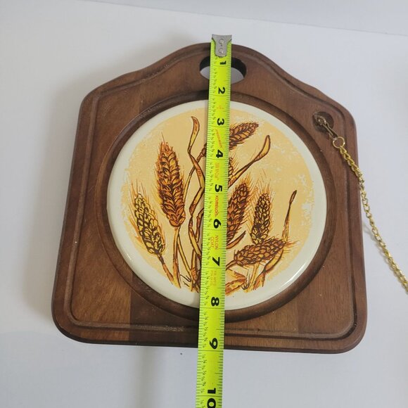 Vintage Wheat Pattern Cheese Board With Glass Dome & Knife Set - Picture 8 of 10